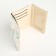 Women's wallet on the button, white color