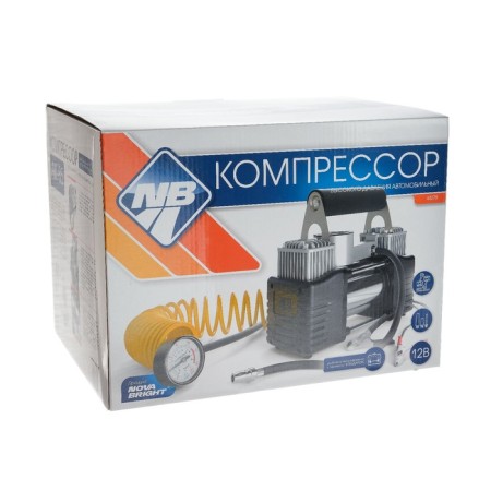 Car compressor Nova Bright AK-85, Double piston, 85 l/min, 12 V, in bag-5