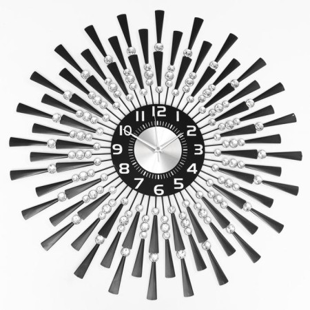 Watch walls, series: openwork, "black rays", smooth move, D-69 cm, dial 22 cm