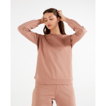 Women's costume (sweatshirt, trousers) minku: Casual Collection Sand color, size 48-2