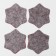 Set of stands for the glass "Snowflake", 4 pcs, col. red 8.5 cm, 100; p/e, felt