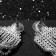 Hanging earrings with rhinestones "Waterfall" Pentagon, white color in silver, 9.7 cm