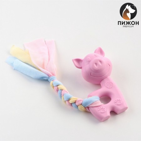 Premium chewing diet "Pig", 10 x 6 x 3.5 cm, pink