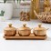 Sugar set, 3 pcs, with spoon, bamboo