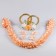 Set for decorating a car: roof rings, hood tape, 4 bow, peach