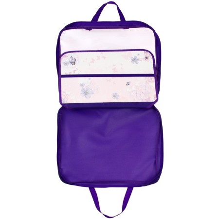 Labor folder A4, 335 x 260 x 60 mm, with handles, textile, PVC, PTR-111 "Flowers and butterflies"-4