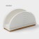 Porcelain napkin on the bamboo stand Bellatenero, 14.5 × 6.5 × 8 cm, white color