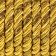 Cord twisted, d = 8 mm, 9 ± 1 m, gold color