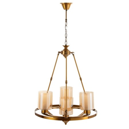 Chandelier 2832/4 fgd+BR gold/brown 4x40W E27 53x53x60cm