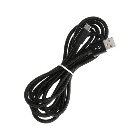 MicroUSB cable - usb, 2.1 a, nylon braid, 2 meters, black-2