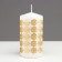 Candle - cylinder "Christmas balls", 5x11.5 cm, white with gold