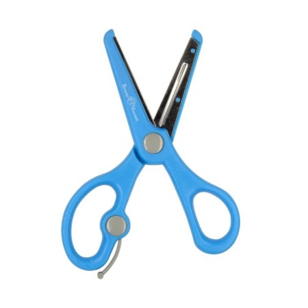 Children's Chancellery scissors 13.5 cm BrunovisConti Ergocut, return mechanism, safe blades, blue-2