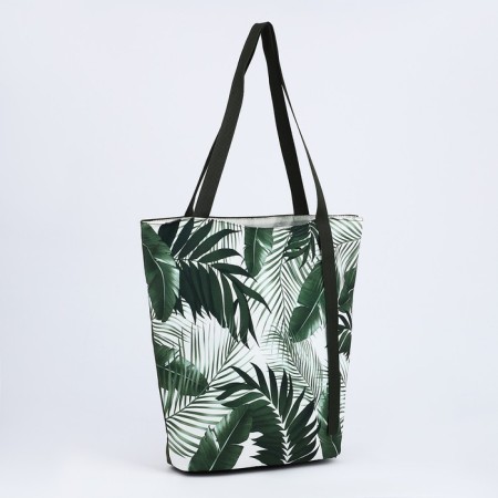 Bag Women's Beach "Tropics", 39x32 cm, olive-1