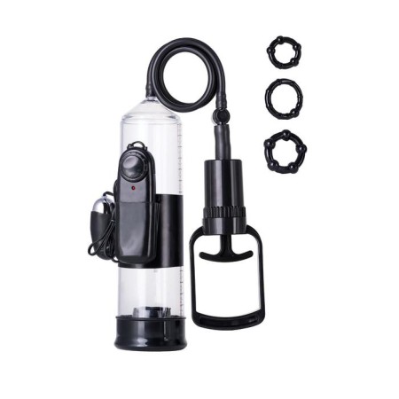 Toyfa A-Toys penis pump with vibration, PVC, black color, 22.8 cm-1