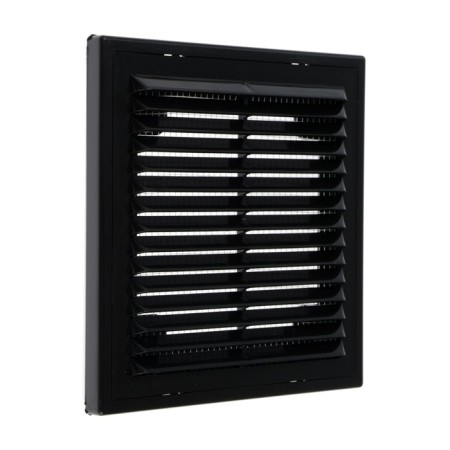 Ventilation grate "Vento" 1515VR, 150x150 mm, with a grid, detachable, black-1