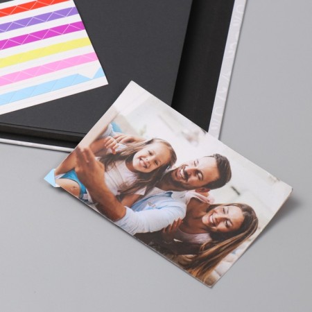 Photo album 25 sheets (stickers+rings) "Wedding day" embossing gold 19x27x3 cm-6