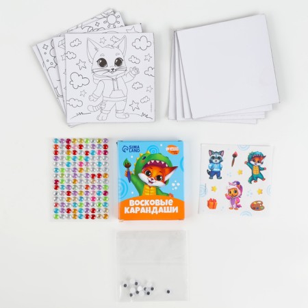 Set for decorating magnets "Funny animals"-2