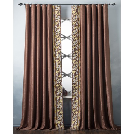 Set of curtains "Valerie", size 200 x 270 cm, brown