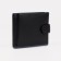 Male purse on a button, for bills, for cards, for coins, black color