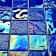 Glass mosaic Bonaparte Bondi Blue-48, 298x298x4 mm
