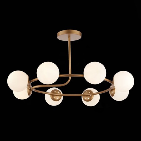 Ceiling EVOLUCE lamp. Sle220602-08. Calabria. 8x40 watts, E14, 77x77x38.5 cm, golden color-1