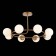 Ceiling EVOLUCE lamp. Sle220602-08. Calabria. 8x40 watts, E14, 77x77x38.5 cm, golden color