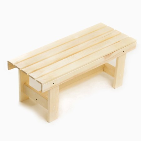 A bench (bench) wooden from linden 100 x 32 x 42 cm, without a back, for a bath and a summer residence, garden-1