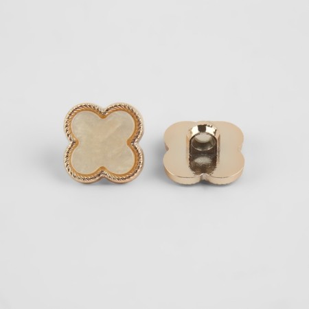 A set of buttons on the leg, 18 × 18 mm, 5 pcs, pearly/gold color-2