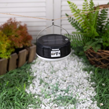 Garden lamp on the solar battery "Discoshar", 13 × 6 × 13 cm, 6 LED, remote control, glow RGBW-3