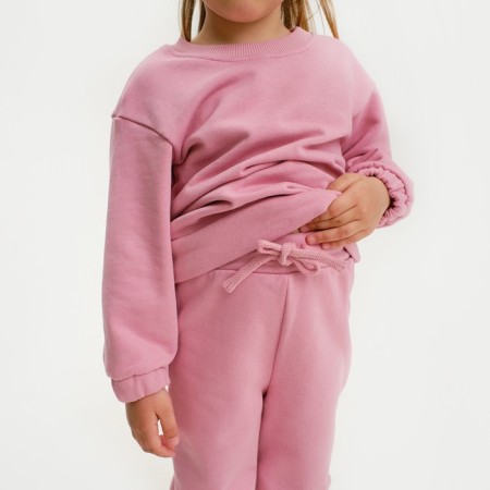 Костюм для девочки (свитшот, брюки) KAFTAN "Basic line", размер 38 (146-152), цвет розовый-3