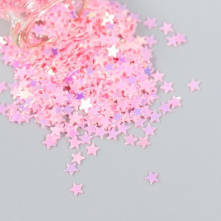 Glitter in the jar "Stars. Raspberry mother of pearl" set 6 grams 5x2x2 cm-2