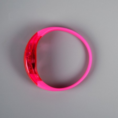 LED pink bracelet, CR2016x2 batteries, pink glow-3