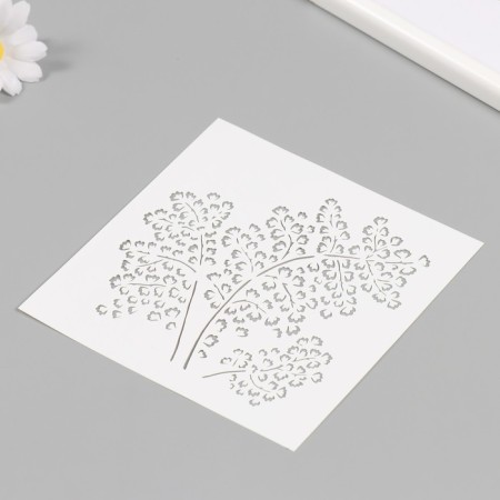 Plastic stencil "branches" 15x15 cm-1