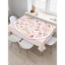 The tablecloth “Egg life”, rectangular, Saten, size 120x145 cm