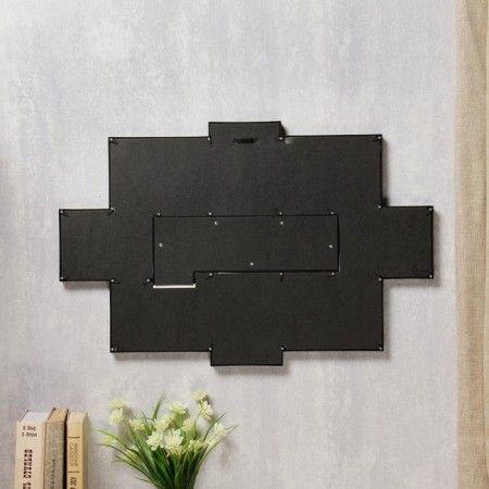 Photo frame Plastic in 8 photos 10x15 cm "House" Black 42.5x65 cm-3