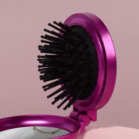 Massage comb “mother -of -pearl”, folding, with a mirror, d = 6 cm, color mix-6