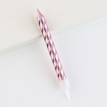 Candles for the cake, pink, 6 pcs.-2