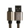 MicroUSB cable - usb, 2.1 a, nylon braid, 1 meter, golden
