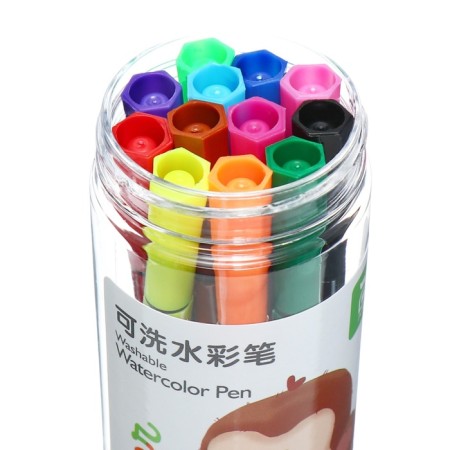 Flomasters 12 colors, in a tube, stripes, blue monkey-1