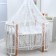 Badakhin for the crib "feathers", without base, rr 165x500 cm, white color