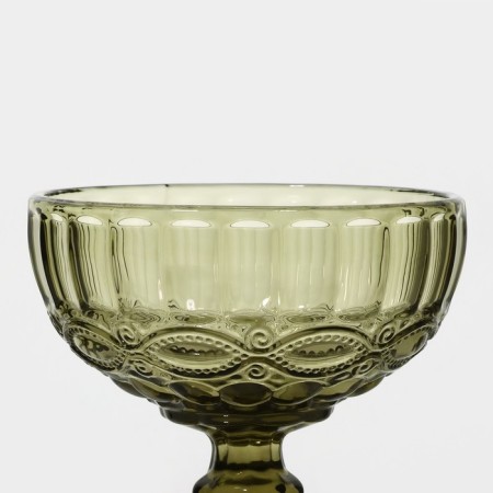 Glass Glass Magistro "La-Channel", 350 ml, 12 × 10.5 cm, green color-2
