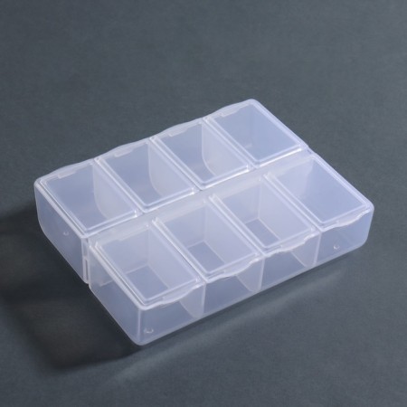 Organizer for decor, 8 sections, size 11 × 9 × 2.8 cm, color mix-4