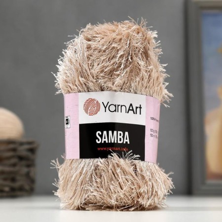 Yarn "Samba" 100% polyester 150m/100g (04 beige)-5