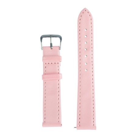 Watch strap, "Solomon", 18 mm, genuine leather, L-20 cm, light pink-1
