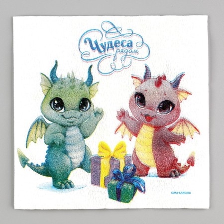 Two -layer paper napkins “Happy New Year: Miracles”, 33 × 33 cm, in a set of 20 pcs.-2