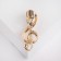 Retro microphone brooch with a note, color gold