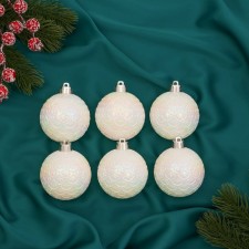 Set of balls plastic D-6 cm, 6 pcs 