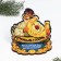 The amulet on the stand "Happy New Year" embossing, tiger with a horseshoe, 2022