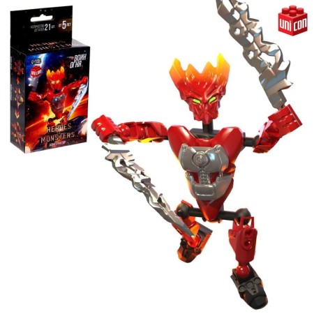 Designer-robot "Warrior of Fire", 19 parts