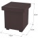 Puff with an opening top, leatherette, color brown whale